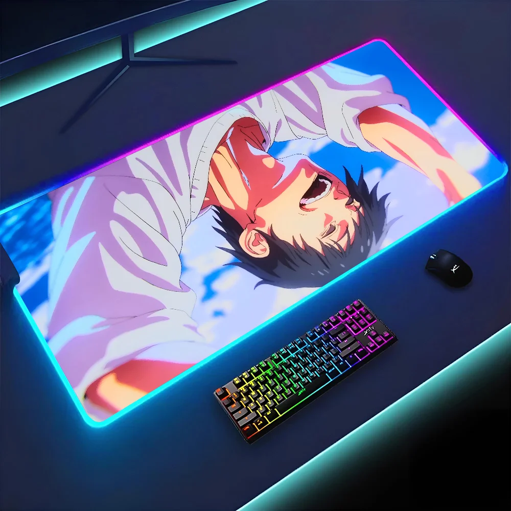 F-Fushiguro Toji  Mousepad XXL RGB Gaming Mouse Pads HD Black Gamer Accessories Large LED