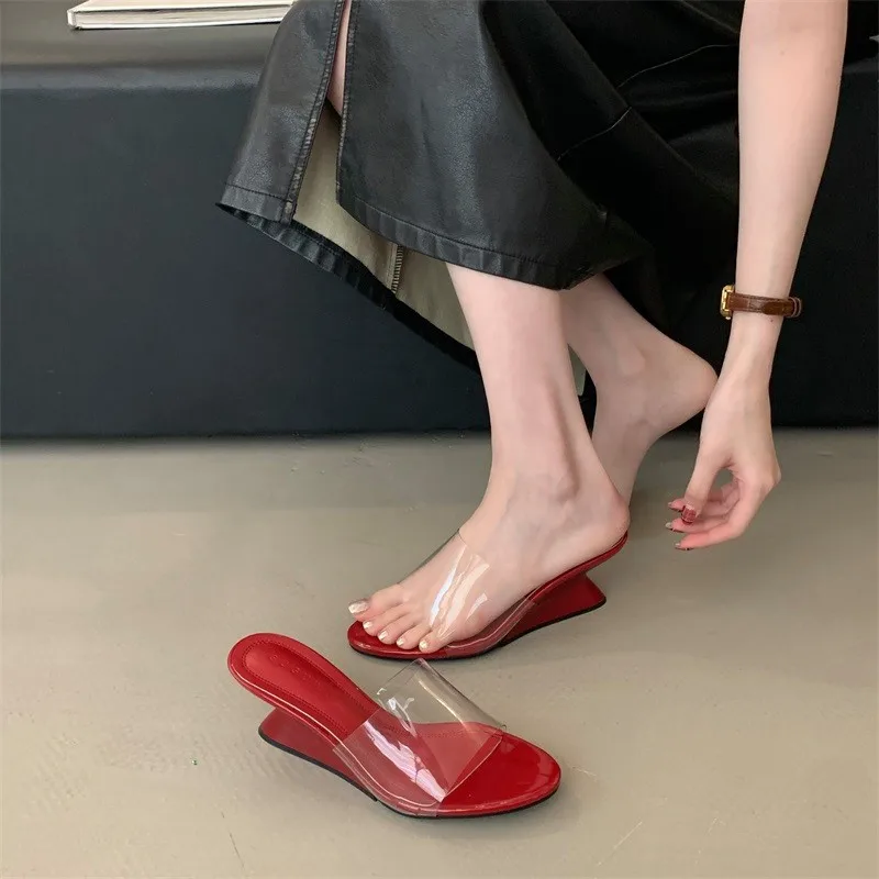 2026 Summer New Style Gorgeous Fairy Transparent Strap Platform High Heel Sandals