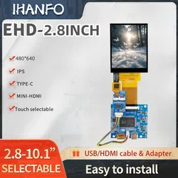 Fishing mini screen 2.8-inch LCD module high pixel 480 * 640, with HDMI board IPS module RGB IPS display for 3D printing/design