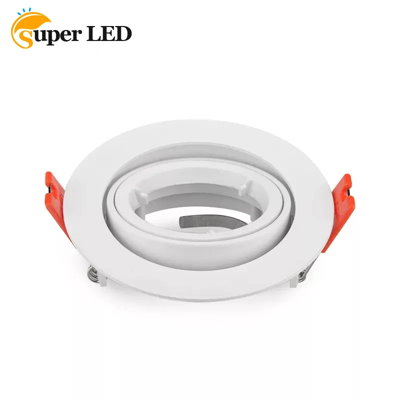 

Round Aluminum Lamp Holders LED Ceiling Light GU10 LED Spotlight MR16 Downlight Fittings Frame Fixture with Lamp Bulb