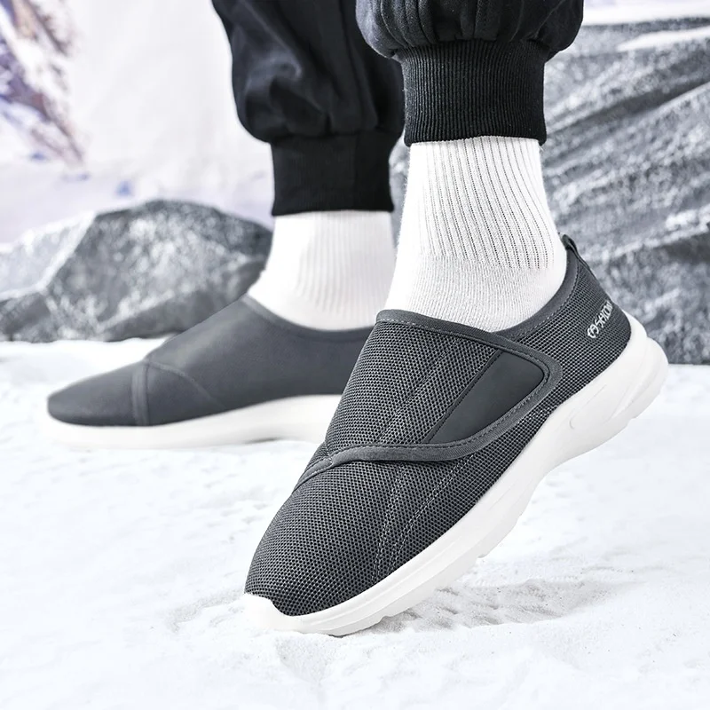 

Winter Plus Size Men's Women's Cotton-Lined Warm Boots Comfortable Swollen Feet Lightweight Walking Shoes Elasticated Breathable