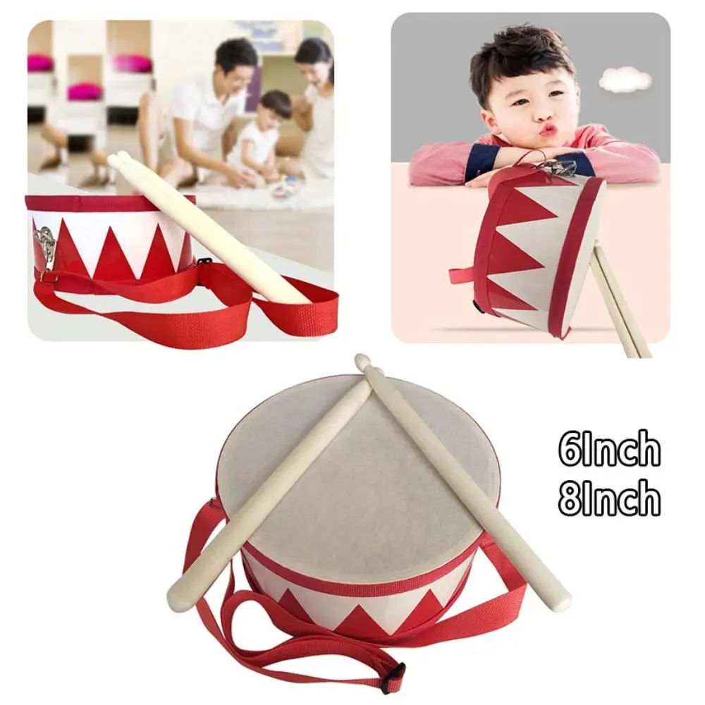 Double Sided Instrument Hand Drum Toys Montessori Learning Musical Instrument Toys 6 Inch 8 Inch Multifunctional