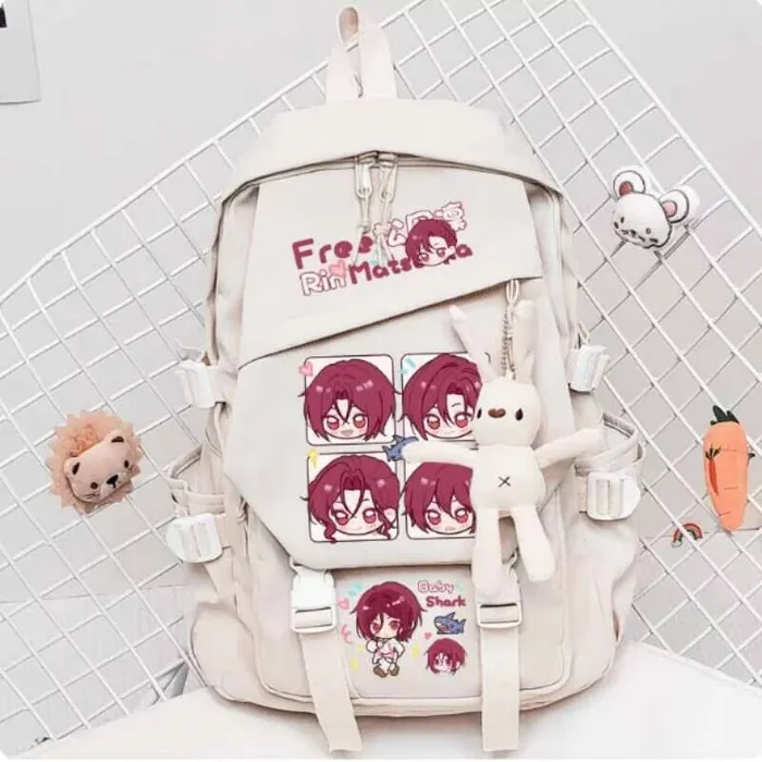 

Anime High☆Speed Rin Matsuoka Schoolbag Backpack High-Capacity Shoulder Bag Cosplay Travel Student Teenager B1884 Anime