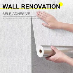 3D Self-Adhesive Linen Waterproof Insulation Wallpaper Refurbished Roughcast Room Wall Decoration Bedroom TV Background Sticker
