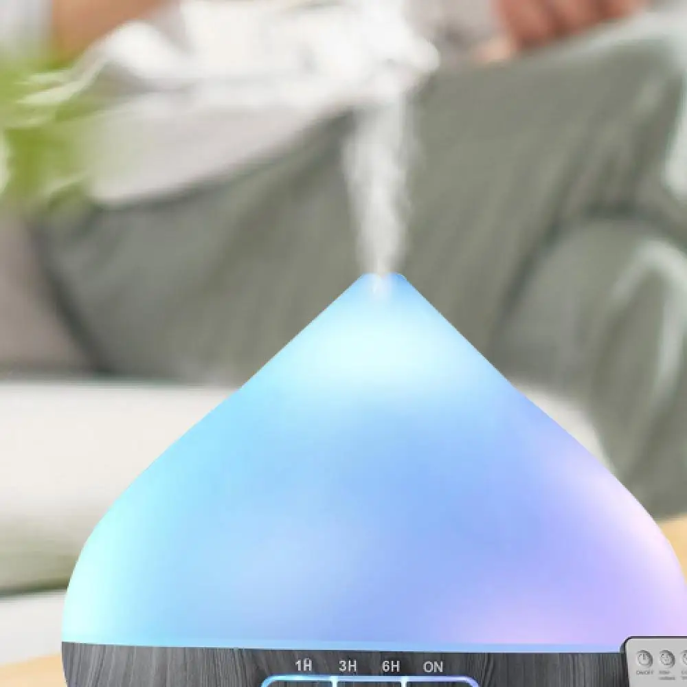 

Увлажнитель воздуха Soundwave Cool Mist и диффузор эфирного масла, 16,91 унции, USB, пульт дистанционного управления, синий, для дома и офиса