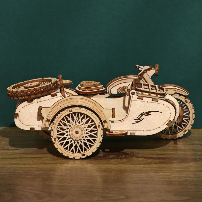 Diy 3D drewniane puzzle zestawy modeli motocykli do budowy drewnianej konstrukcji rękodzieło unikalny prezent G207