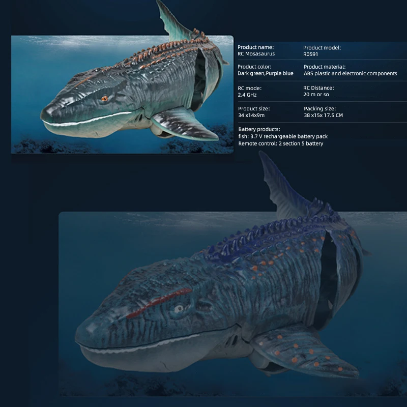 Zdalnie sterowana łódka Rc Fist symulacja sterowany radiowo statek zwierząt bezprzewodowa łódź elektryczna szybka łódź motorowa Mosasaurus łódź