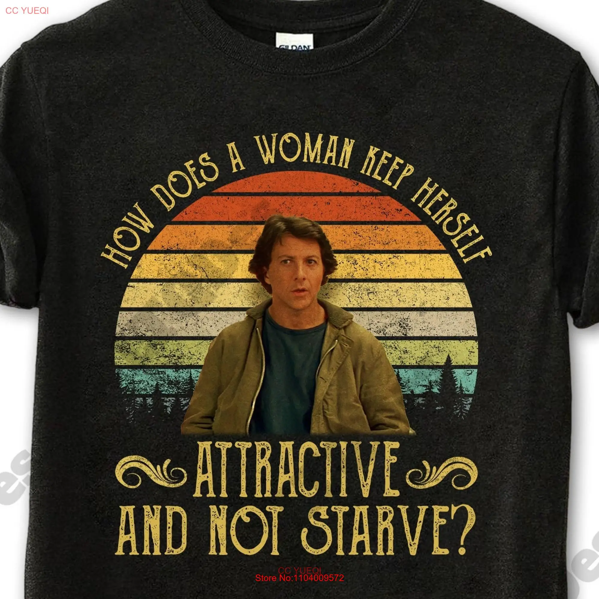 Майкл Дорсей, как женщина выглядит привлекательной и не голодает, Винтажная футболка, фильмы, цитата