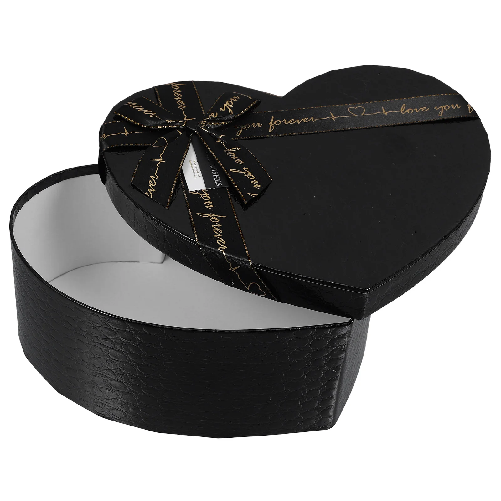 

Heart Shaped Black Gift Box Paper Case Candy Boxes for Giving Decorative Christmas Arrangements Father Musical