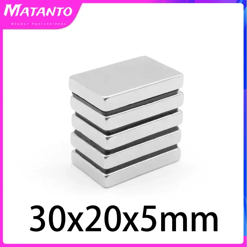 

2/5/10/15/20PCS 30x20x5mm Block Strong Powerful Magnets N35 Rare Earth Neodymium Magnet 30x20x5 Permanent NdFeB Magnet 30*20*5