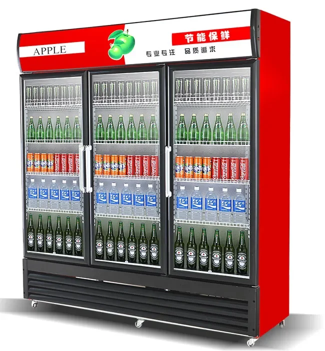 2022 Double-door Beverage Cabinet supermarket display cabinet