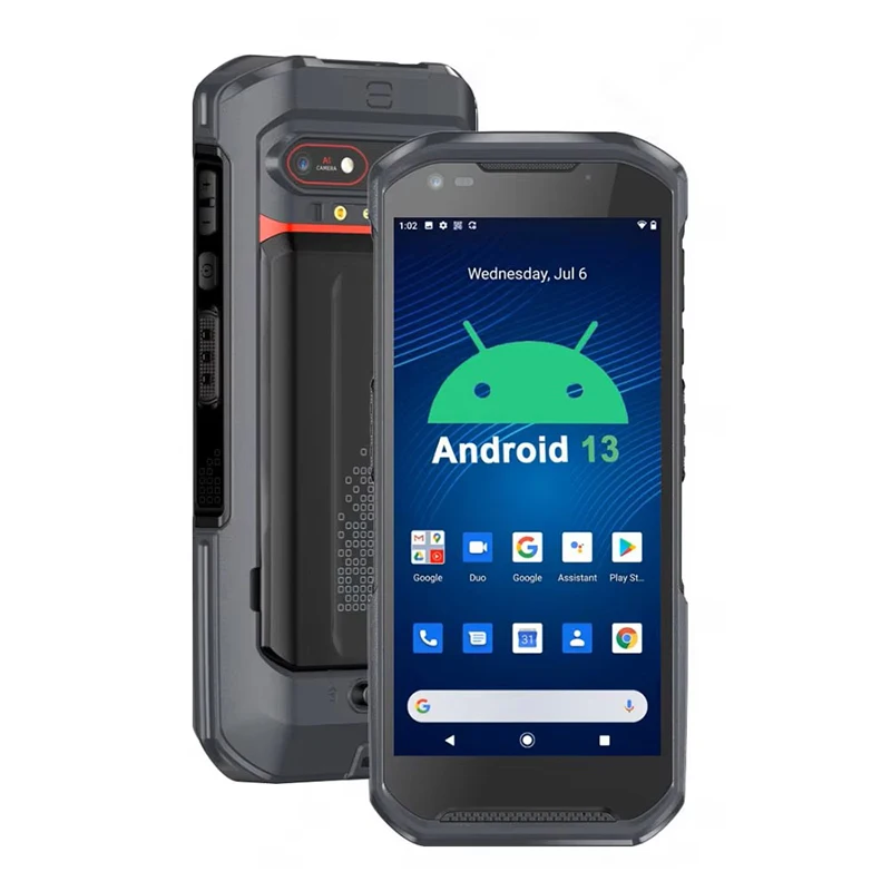 Handheld 5.5 inch PDA Terminal Android 13 6G RAM PDA 2D Barcode Scanner IP66 Waterproof Google Rugged PDA