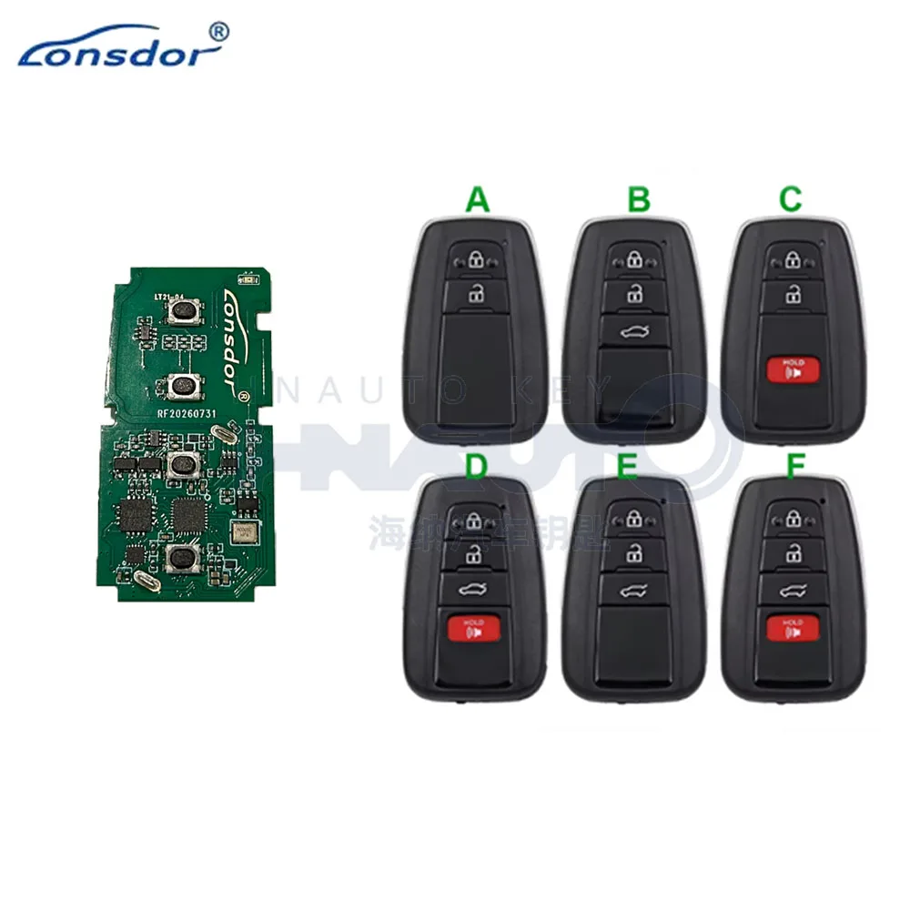 Lonsdor LT21-04 Smart Key PCB mit Gehäuse für Toyota Land Cruiser für Lexus 2025+ Auto-Fernbedienungsplatine 0250 8A B6 für KW100/K518 – Detail 2