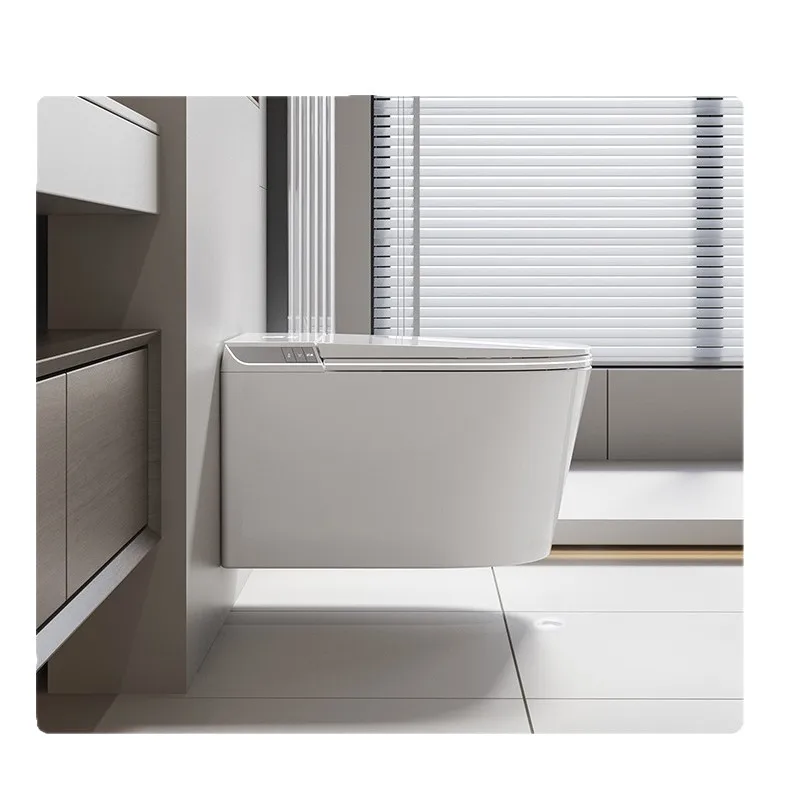 WC Louças Sanitárias Toalete Inteligente Montado na Parede Tanque de Água Embutido Pendurado Toalete de Drenagem na Parede