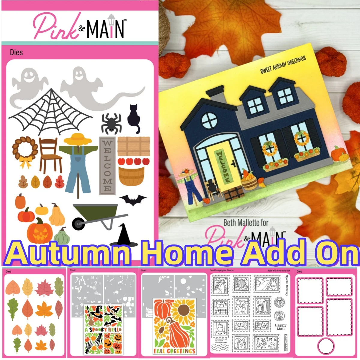 

Sunflowers Pumpkin Autumn Home Add On Metal Cutting Dies Postage Clear Stamps Stencils for DIY Scrapbook Craft Card Autumn 2025