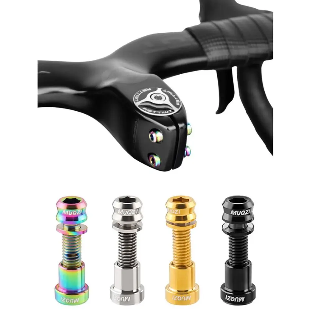 Aluminum Alloy Bicycle Stem Fixing Nut M5*17mm M5x19mm Bike Handlebar Stem Lock Bolt Ti Bolts Fixing Bolts