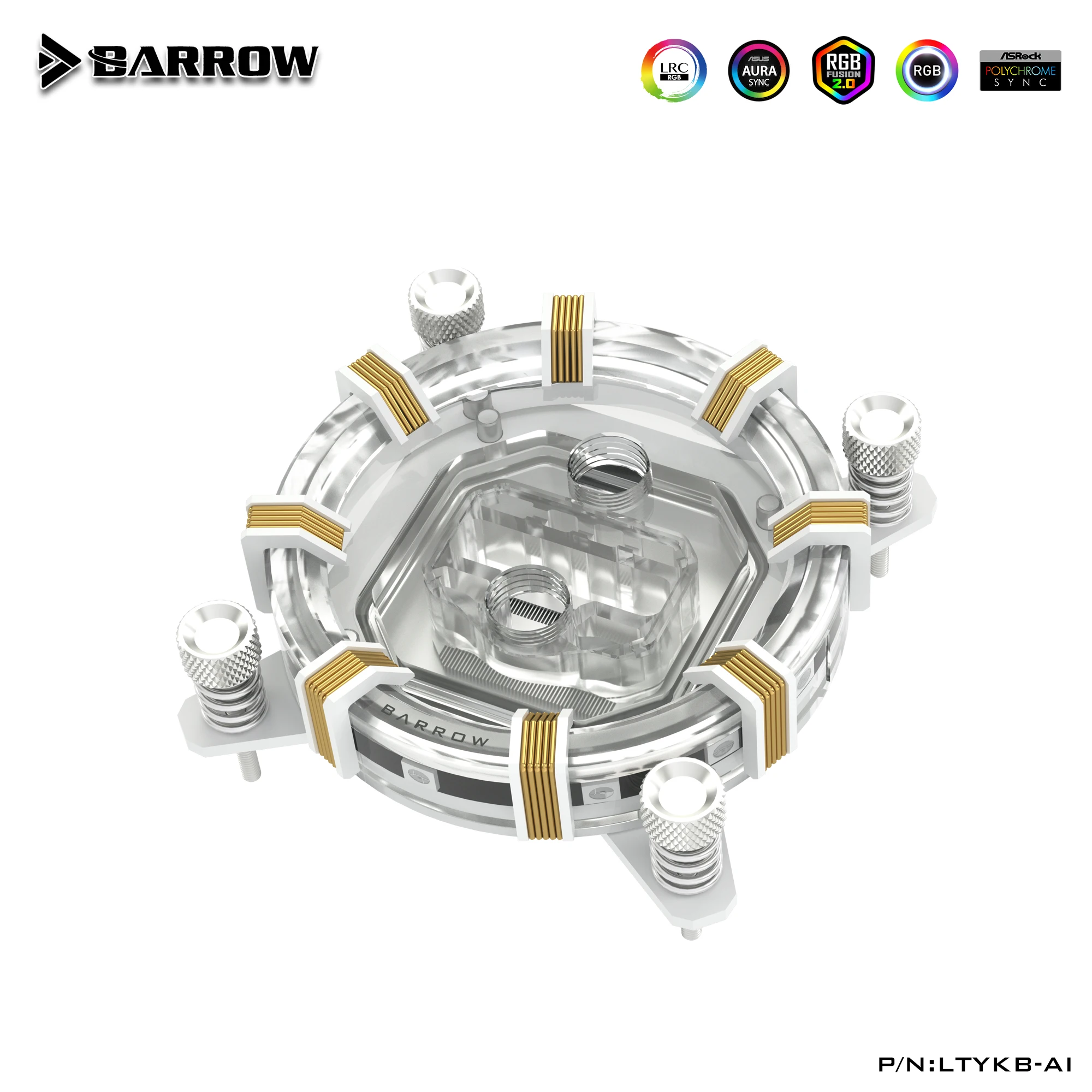 Imagem -05 - Barrow Cpu Water Block para Plataforma Intel Aurora 115xx99x29912001700 Cooler Branco Preto Ltykb-ai