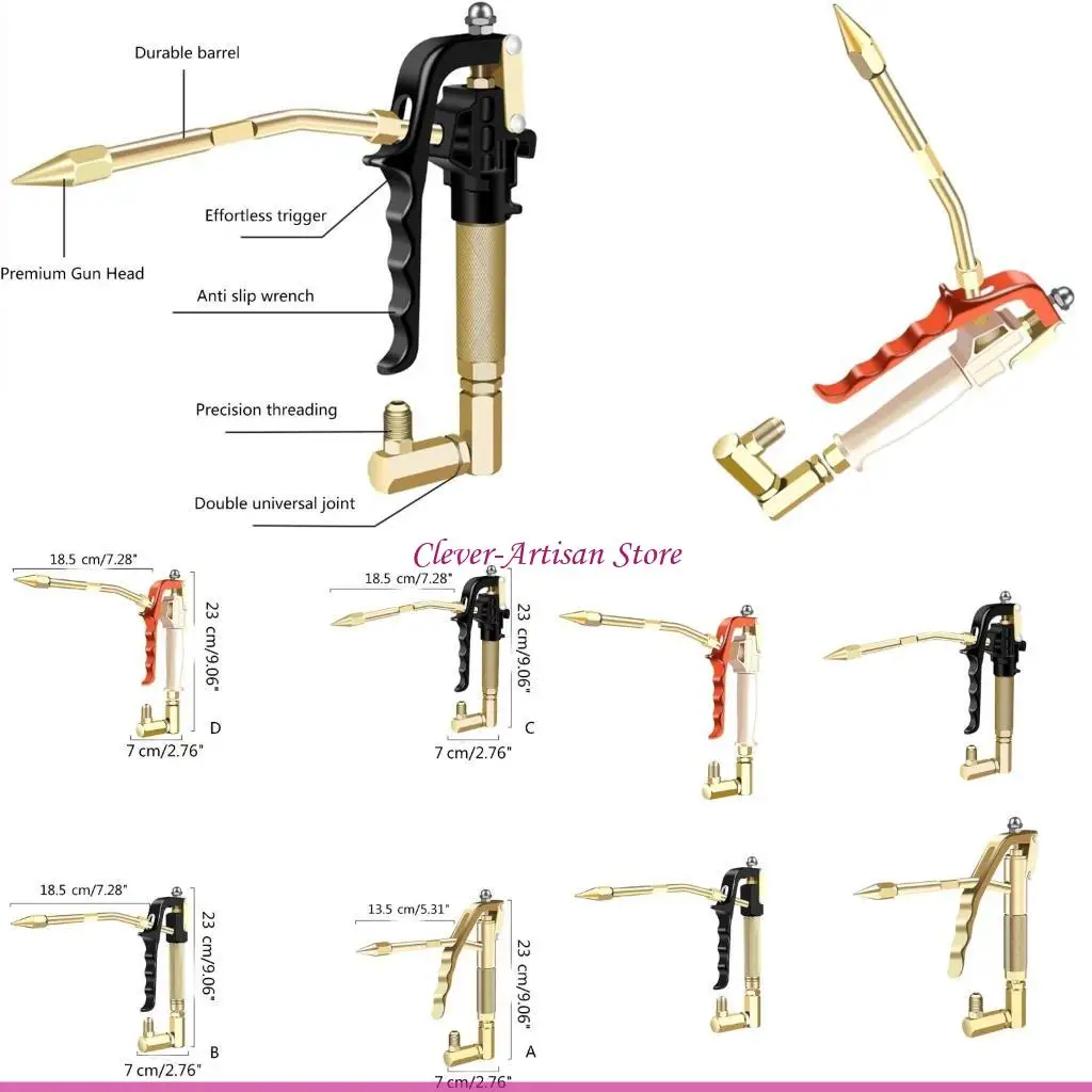 

E06B 360 Degree Rotating Head Pneumatic Greases Injectors Quality Metal Material