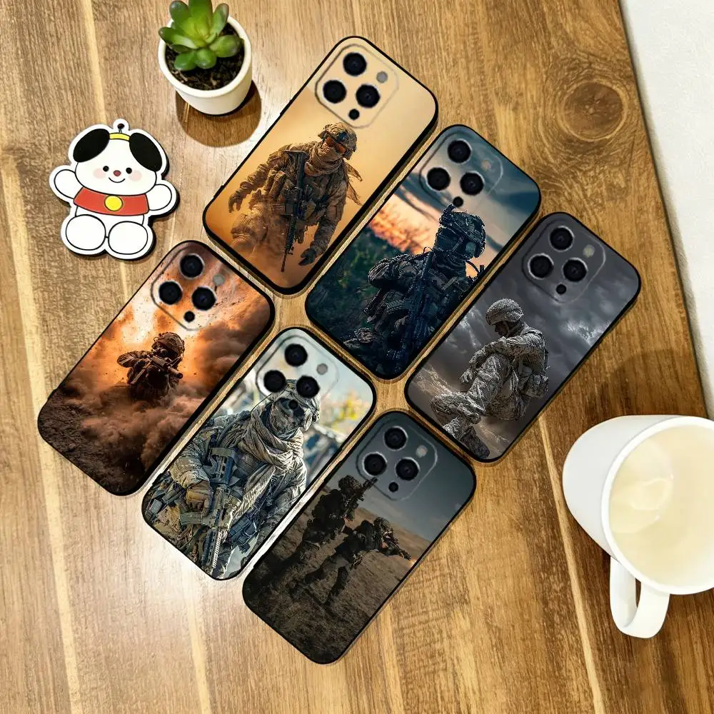 

Army special forces Phone Case For iPhone 17, 16,15,14,13,12,11 Plus,Pro Max, Others Soft Black Cover
