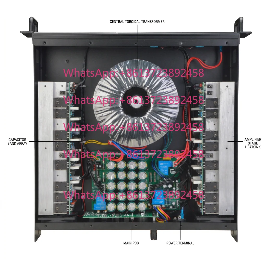 Professional 2200W Class H Stereo Power Amplifier 4ohm 2*1300W Featuring Toroidal Transformer for Line Arrays and Subwoofers C90