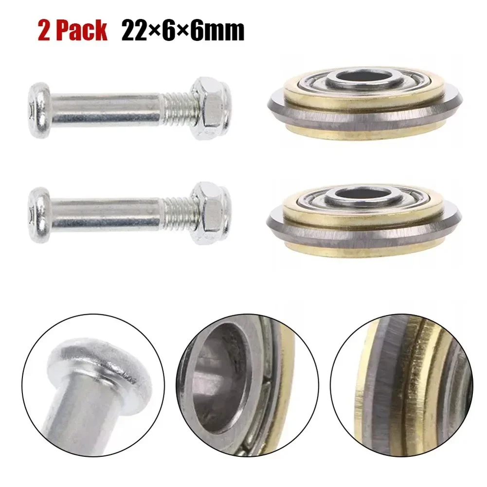 2pcs Tile Cutting Wheels With Cemented Carbide Blades For Manual Rotary Machines Perfect For Linear And Angle Cutting