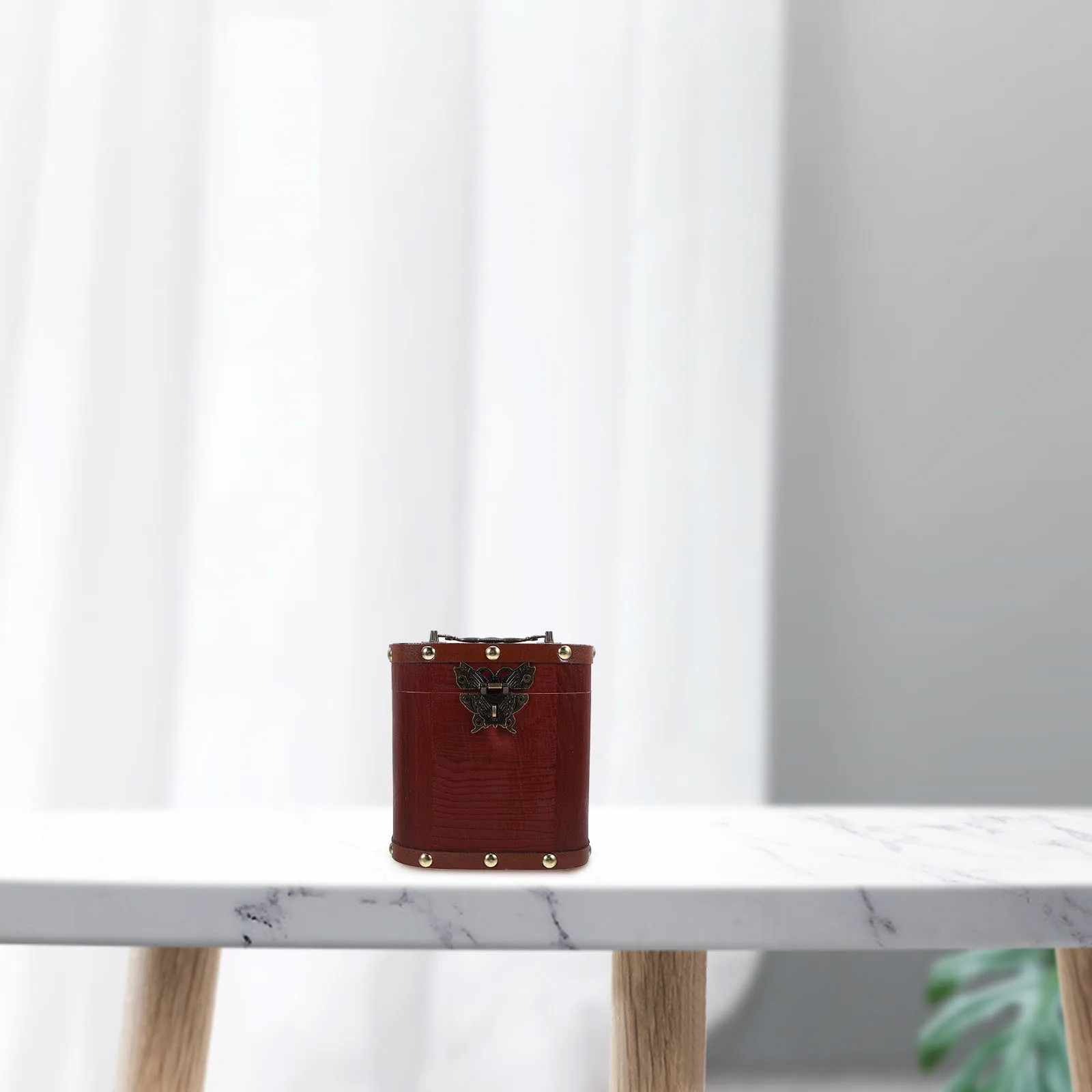 

Wooden Money Box Retro Treasure Chest Lock Secure Coin Bank for Kids Saving Money Storage Box Treasure Chest with Lock