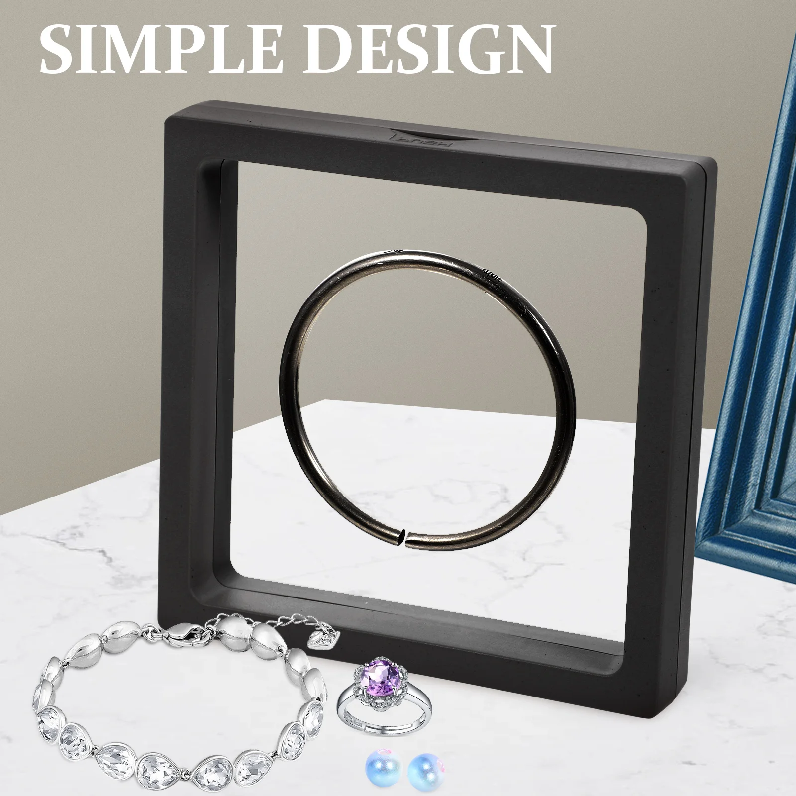 

2pcs Film Jewelry Storage Boxes Dust-Proof Organizer For Earrings Necklaces Bracelets Small Travel Jewelry Box Compact