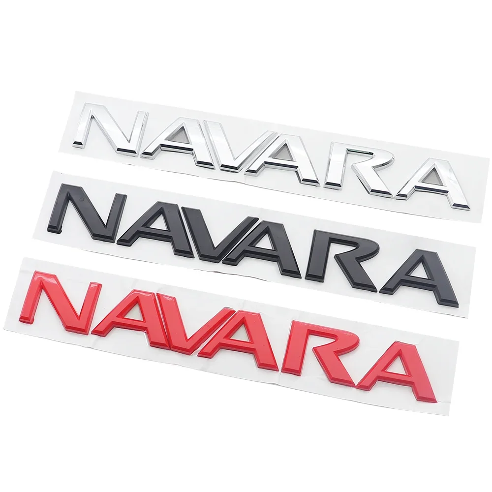 1PC 3D ABS NAVARA Car Letter Logo Sticker Tail Decoration Badge Auto Rear Trunk Emblem Styling Accessories RC