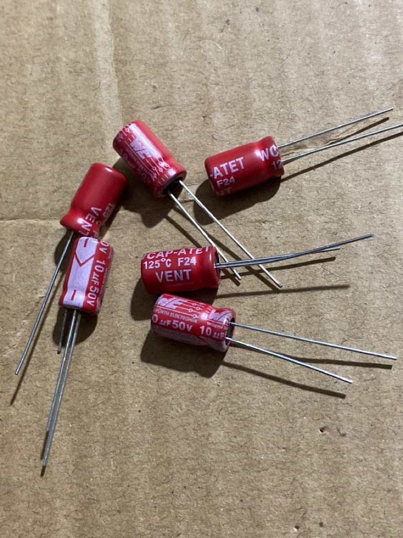 20pcs/lot original German WEWURTH Wcap-ATET series red robe audio aluminum electrolytic capacitor free shipping