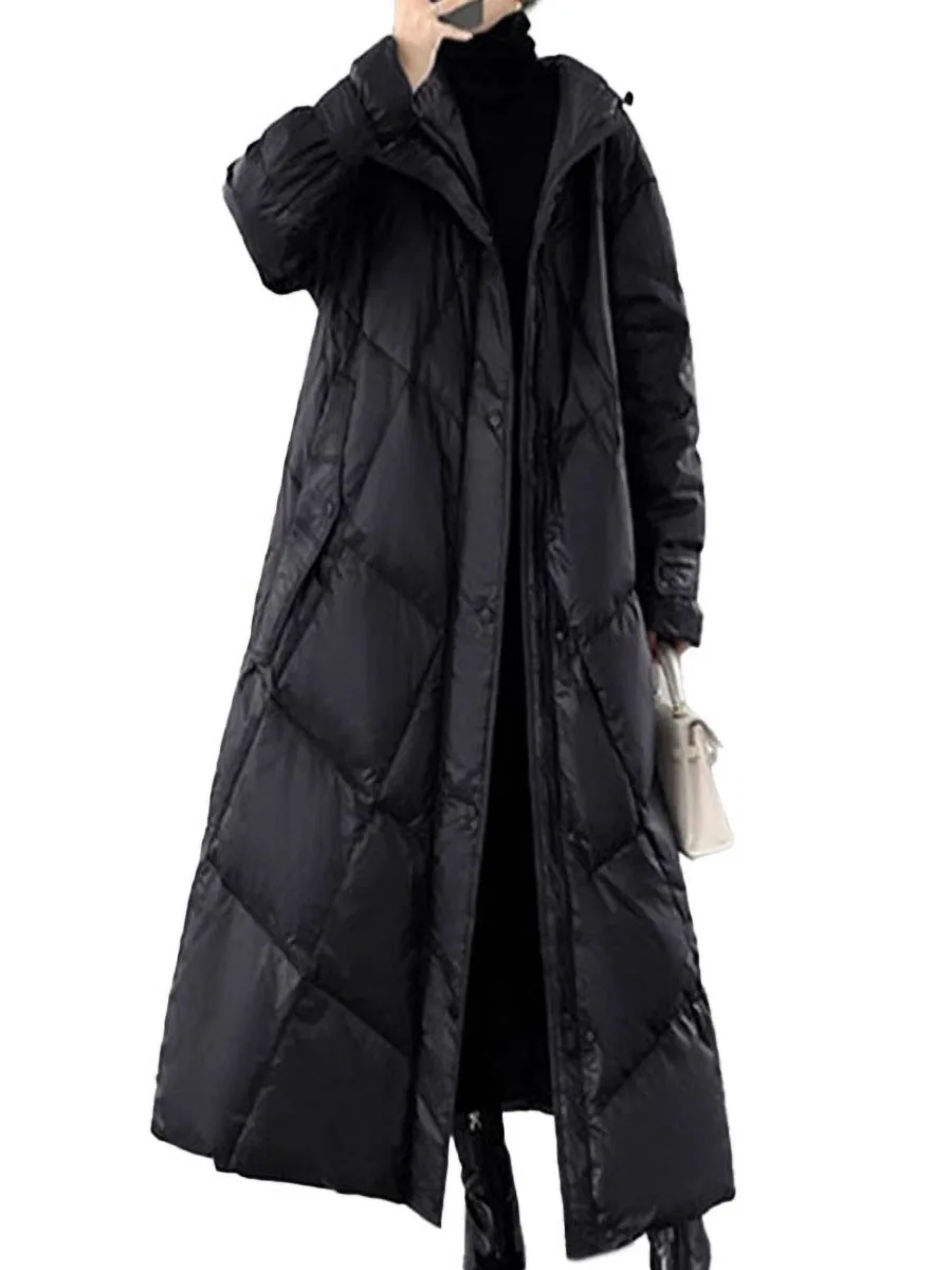 سترة شتوية سميكة من القطن للنساء مقاس كبير بطول متوسط أنيقة وعصرية ذات طابع شخصي على الطراز الكوري فضفاضة #2