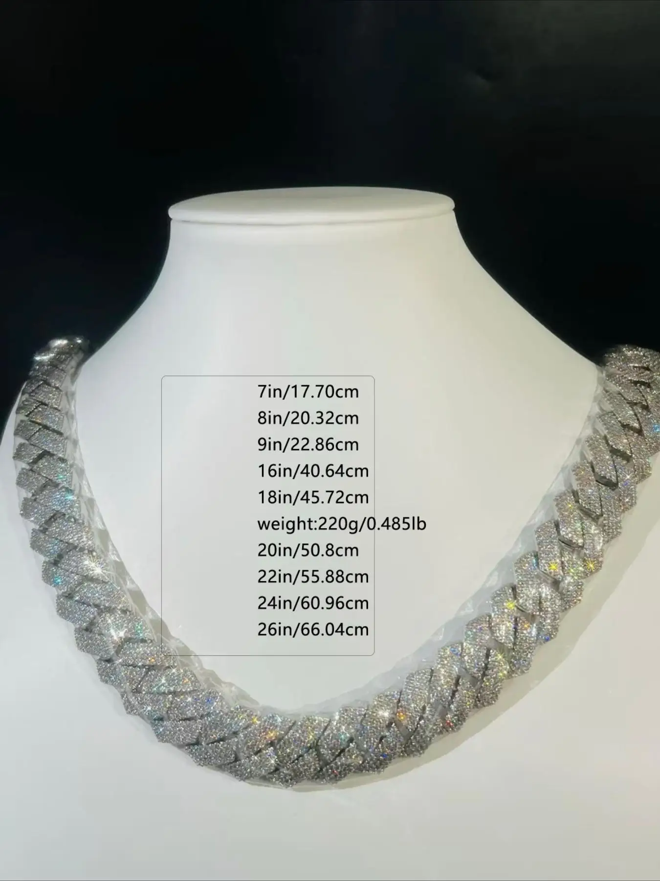 Duty Charm Cuban Chain Chilled Luxury Cuban Chain,Charm HipHop Style Ice Diamond 20mm Cuban Chain,Exquisite Gift Box Packaging