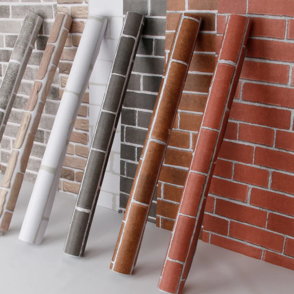 

Красные кирпичные обои, самоклеящиеся виниловые наклейки из искусственного кирпича для фартука, стены камина, липкие обои, дружелюбные обои