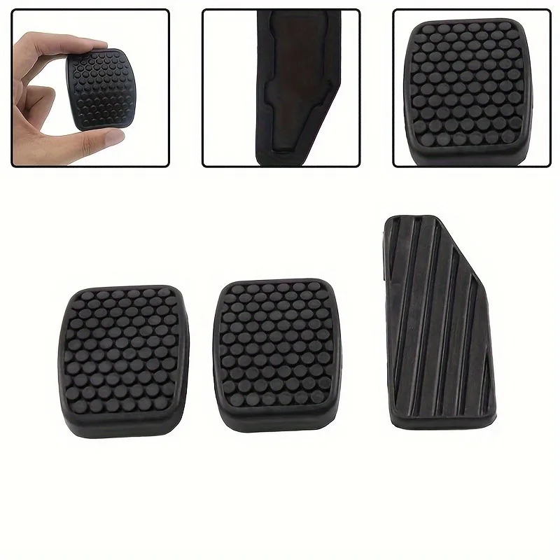 3-piece set of car foot pedals, brake and accelerator pedal pads, anti-slip and durable, universal for vehicles