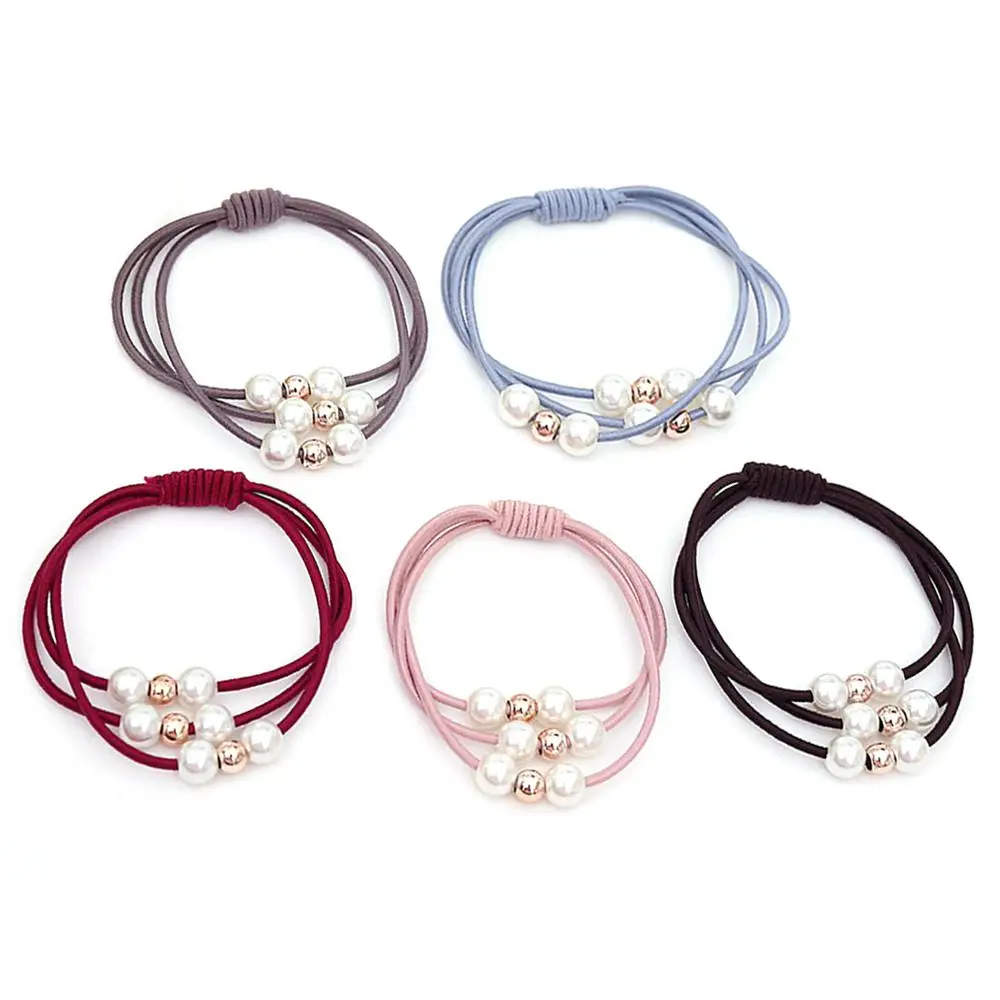 Multi-Layer Pearl Hair Rope Elasticity Hair Ring Pearl Hair Rope Hairband Hair Accessories Rubber Band Rope For Women