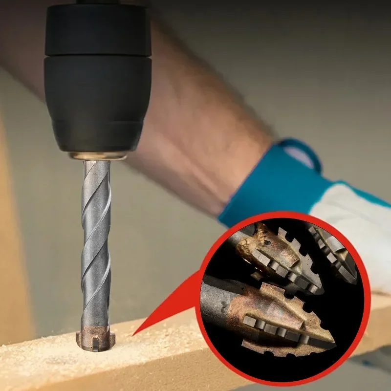 多機能ドリルビット 4 ブレード鋸歯偏心ドリルビットタイル掘削コンクリート特殊インパクトドリル拡張クロスビット