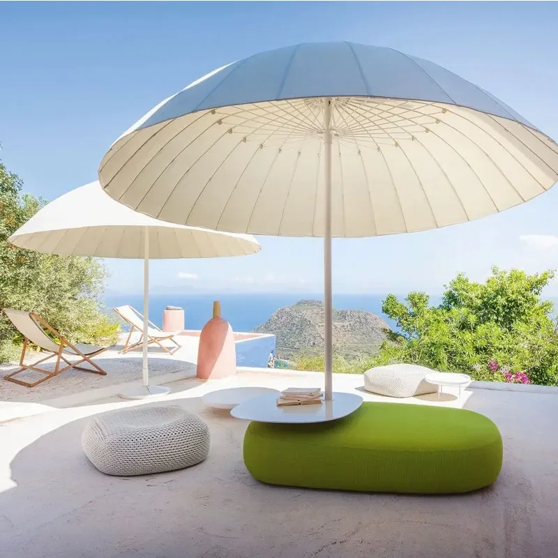 

Italian Designer Paola Lenti Outdoor Sunshade Umbrella 3m Foldable for Courtyard Villa Hotel Bar Beach Park Use