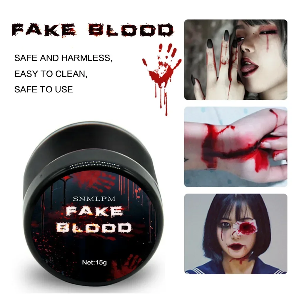 Body Paint Party Fake Blood Face Make Up Scary Halloween Wound Bruises Fake Scars for Cosplay Makeup Fancy Carnival Party 15g