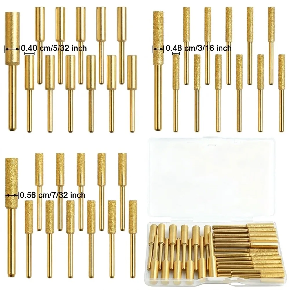 36pcs Chainsaws Sharpener Kit Grinding Bits For Chainsaws Chain Saw Sharpening Tool For Electric Drill & Power Rotary Tools