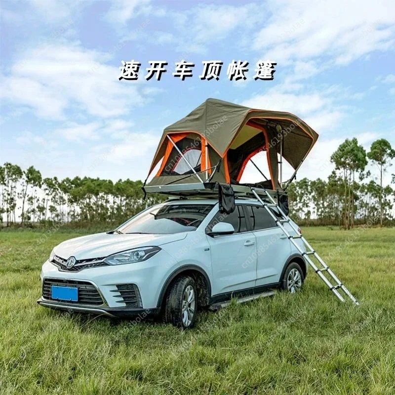 Car touring rooftop tent soft top car tent outdoor foldable self-driving travel equipment