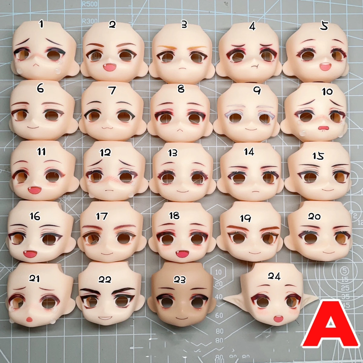 Anime Game Cosplay Ob11 GSC Face Open Eyes Doll Suitable for 10mm 12mm Eyes Handmade Water Sticker Faceplates Toy Accessories