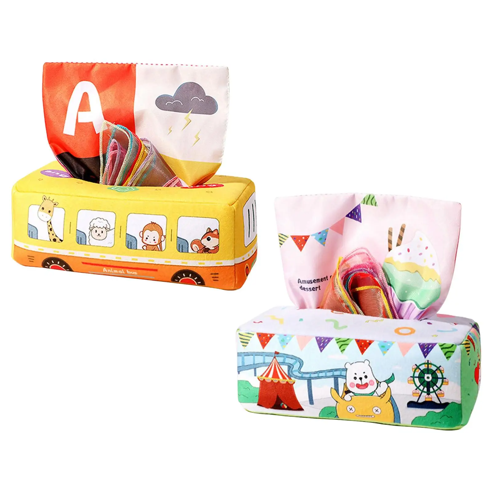 

Baby Tissue Box Gauze Scarves for Early Educational Preschool Sensory Toy