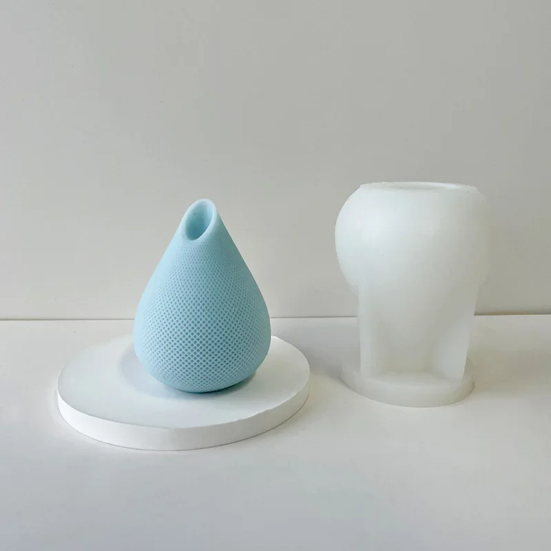 

Geometric Water Drop Shape Candle Silicone Mold DIY Manual Soap Aromatherapy Gypsum Pendant Mold