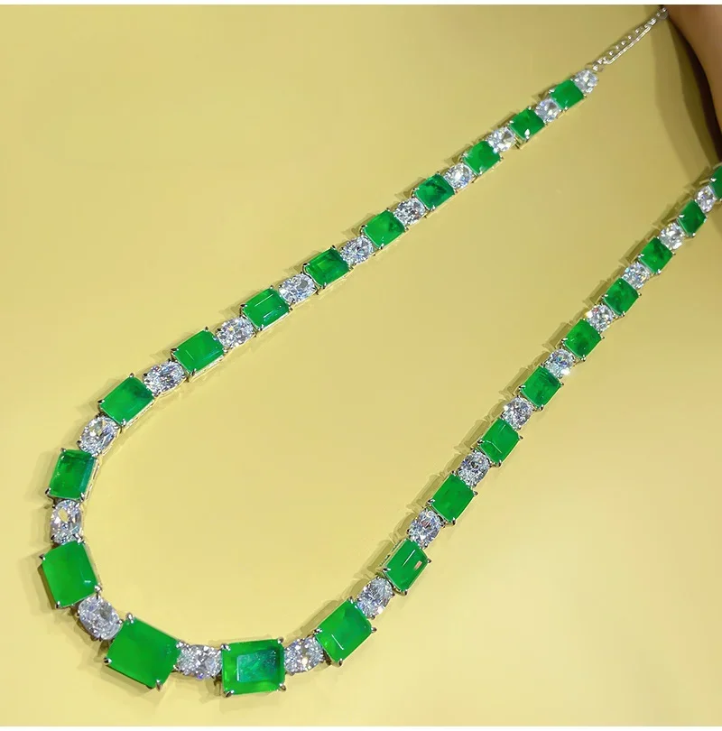 

Desire Gaoding Imitation Columbia Heavy Industry Emerald Necklace Star Same Style 925 Full Body Sterling Silver Dinner Party