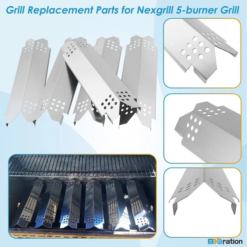 Nexgrill Kit de remplacement de gril à 4 brûleurs : boucliers thermiques et grilles de cuisson pour les modèles 720-0888S, 720-0888N, 720-0888, 720-0830H, 7