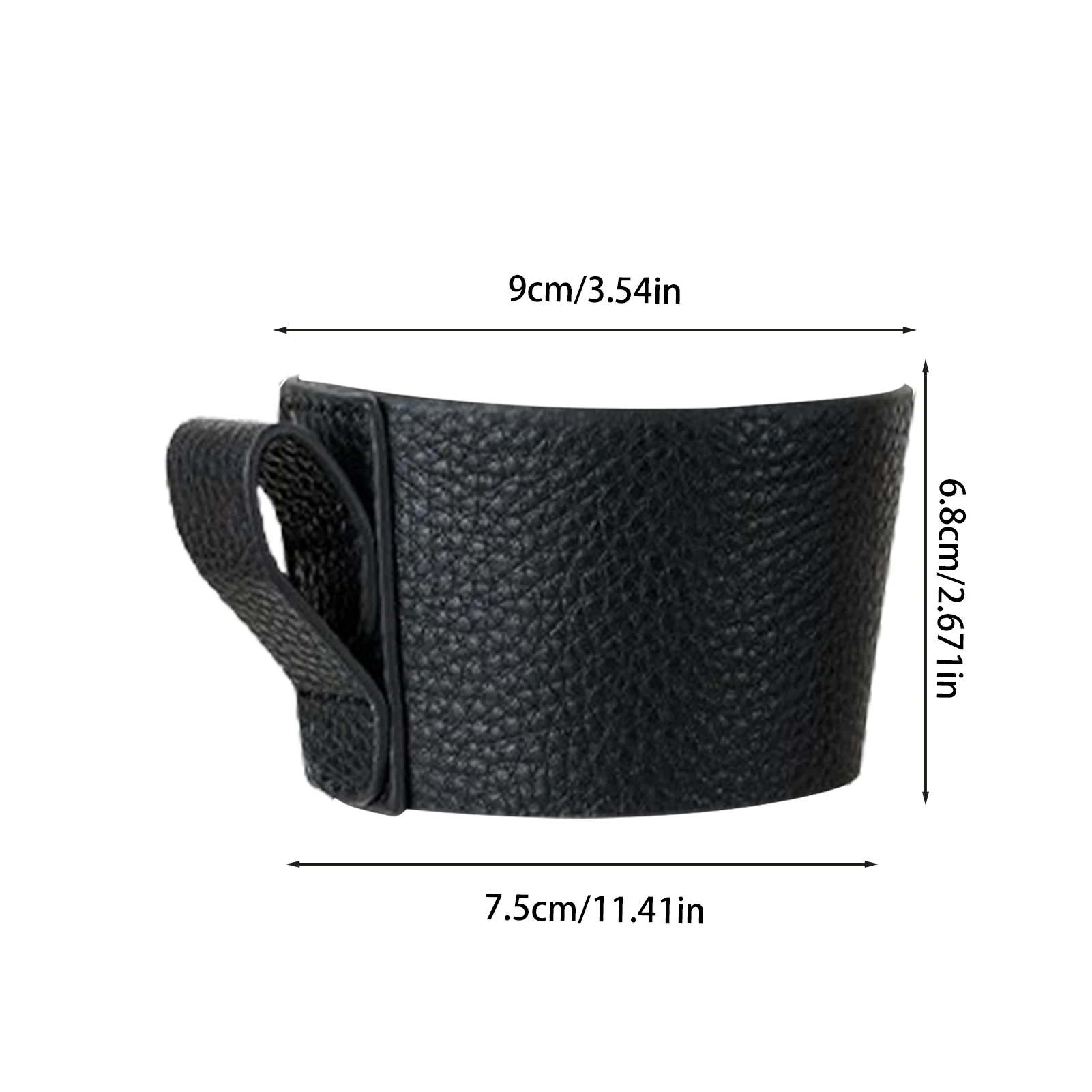 Cup Sleeves For Cold Drinks Insulated Mug Sleeve Hand Protector Reusable Jacket With Handle Cafe Insulator PU Leather For Hot &