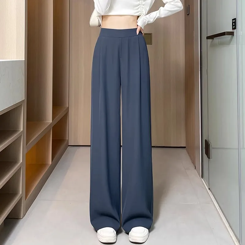 Casual Pants Woman High Sense Pendant Black Suit Wide Leg High Waist Straight Leg Loose Women's Pants Comfort Commuting Office
