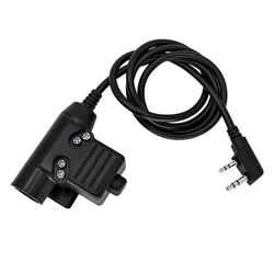 TCIHEADSET U94 sistema PTT adaptador de auriculares tácticos militares Push to Talk para Kenwood /Motorala 2 vías/Motorola/ICOM/media/teléfono