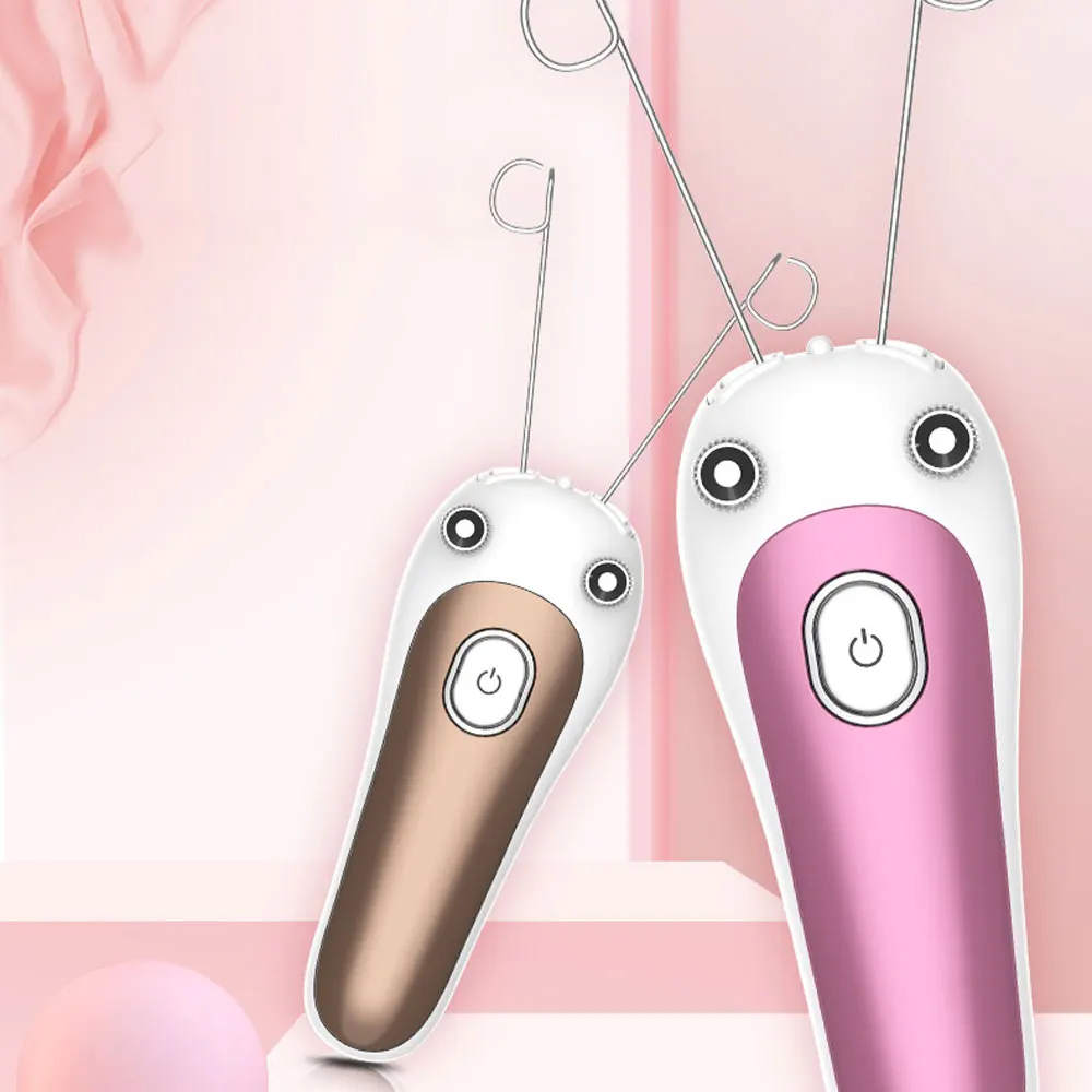 Mini Electric Facial Body Hair Removal Usb Cotton Thread Epilator Shaver Trimmer Devices for Women Neck Lip Chin Arm Leg