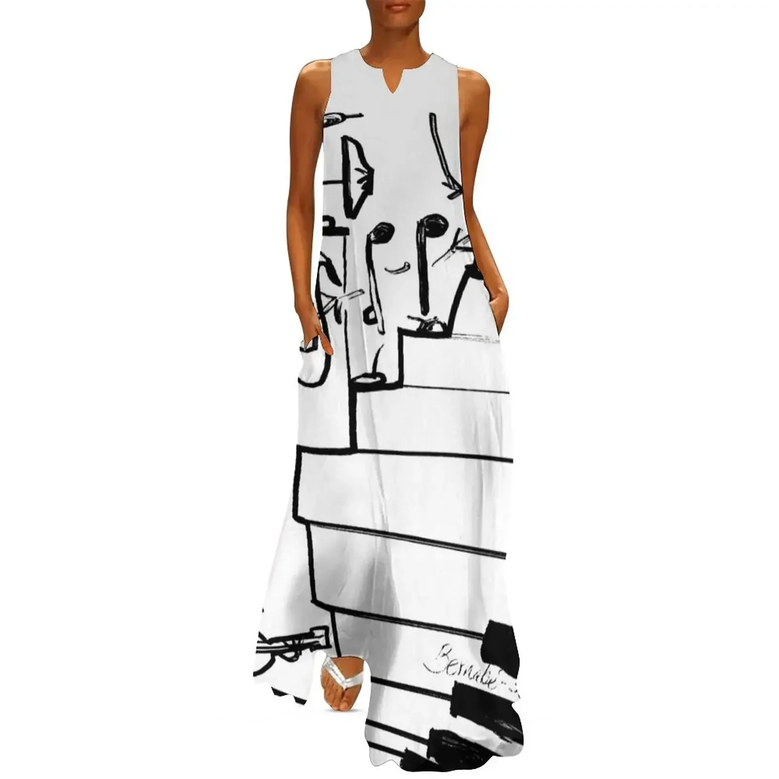 

Quartet of musical notes. Drawing Long Dress women's dresses luxury Women's clothing luxury dresses Dress