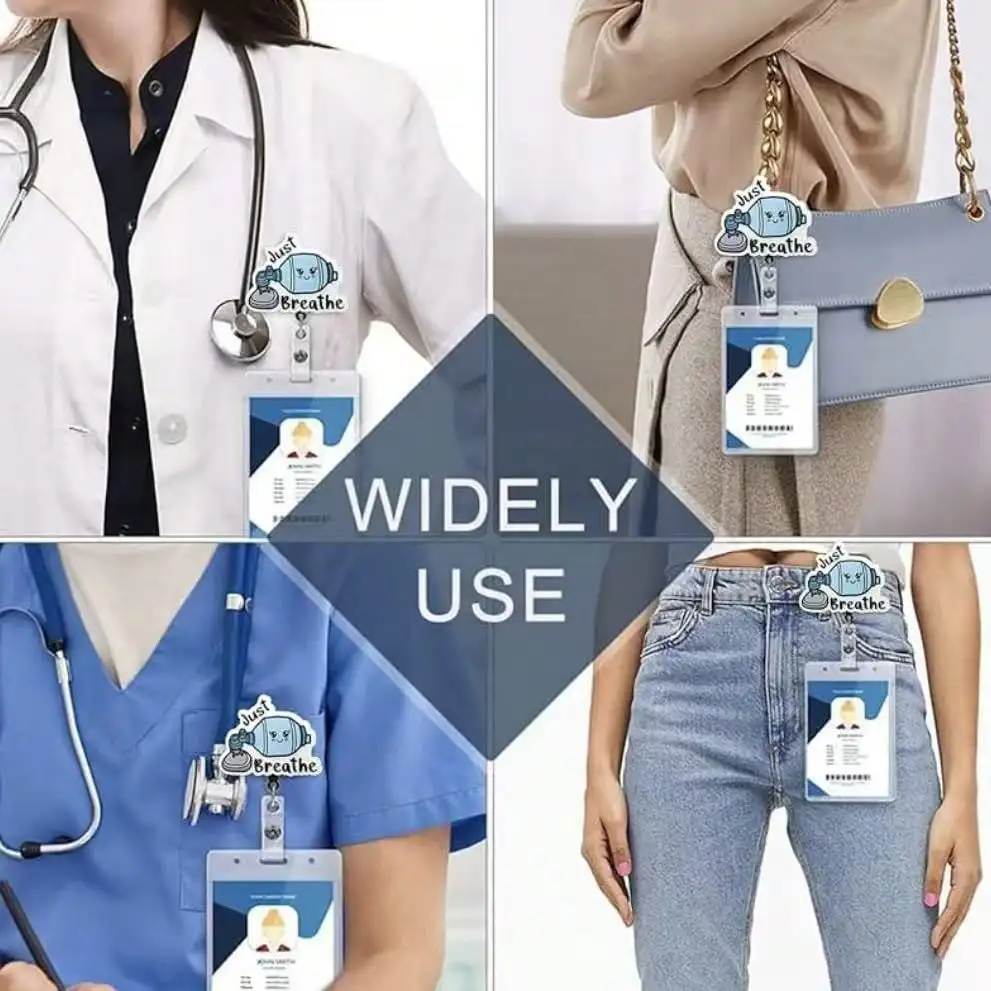 1pc Cute Medical Themed Retractable Badge Reel – Acrylic ID Holder for Doctors, Nurses, RN, LPN, Healthcare Staff